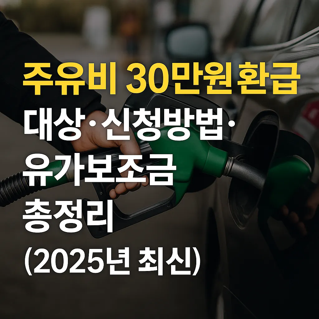 주유비 30만원 환급 대상·신청방법·유가보조금 총정리